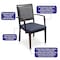 Medacure Squared Navy Stain-Resistant Dining Room Chair for Seniors & Homecare MC-DCA450B - alternate 2